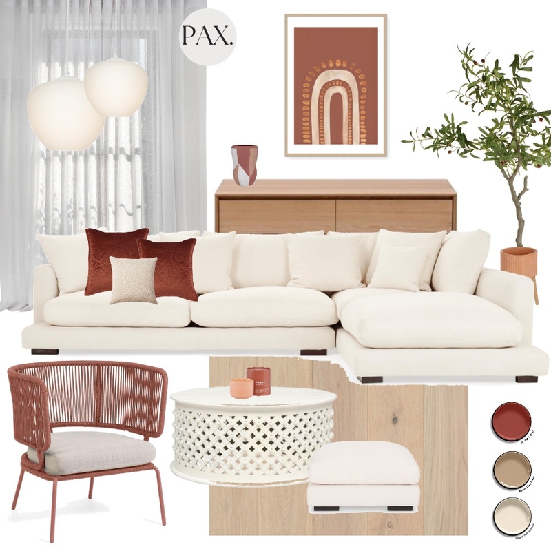 Terracotta Living Room Mood Board by PAX Interior Design on Style Sourcebook