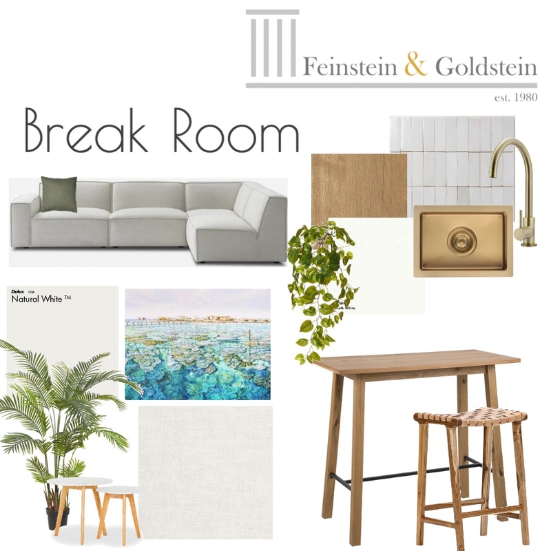 Break Room- Concept Board (final) Mood Board by Britt Gradisen Interiors on Style Sourcebook