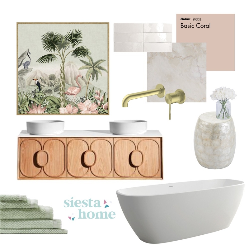 Modern boho bathroom Mood Board by Siesta Home on Style Sourcebook