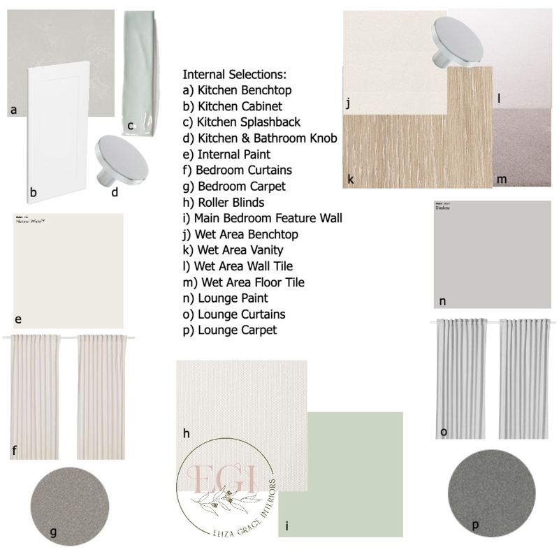 Jon & Jayne Internal Selections Mood Board by Eliza Grace Interiors on Style Sourcebook