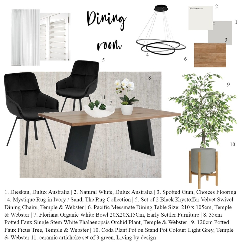 Dining room Mood Board by Tunde H on Style Sourcebook