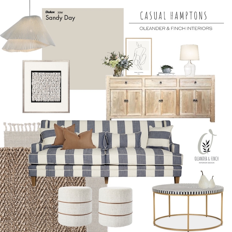 Casual Hamptons, Moon Rd Project. Mood Board by Oleander & Finch Interiors on Style Sourcebook