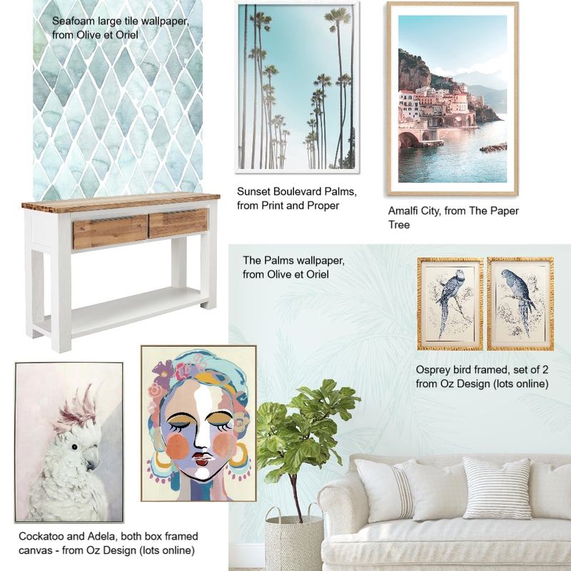 Coastal wall ideas Mood Board by Jenny Blume design & feng shui on Style Sourcebook