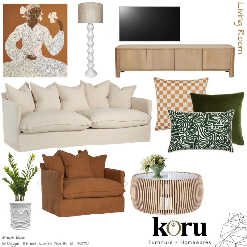 Steph Bale - Lounge Room Green Mood Board by bronteskaines on Style Sourcebook