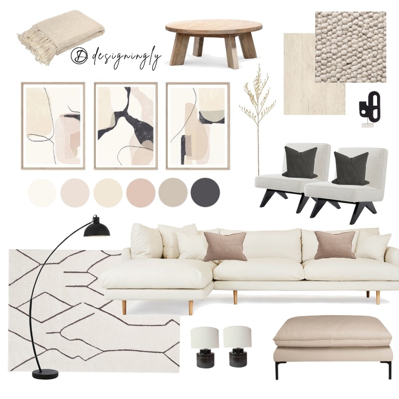 Nordic Japandi Mood Board by Designingly Co on Style Sourcebook