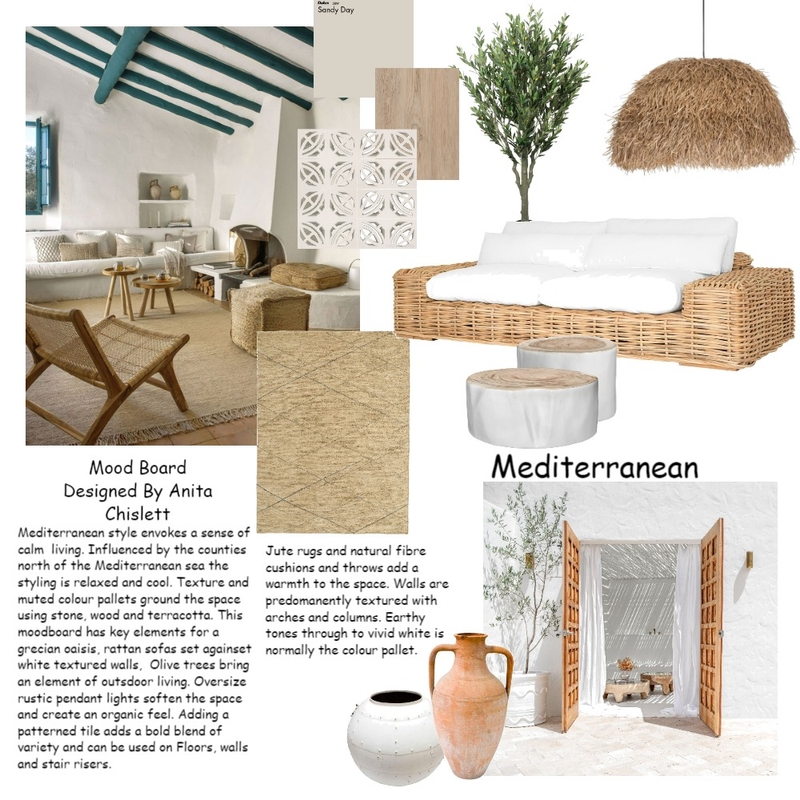 Mediterranean Style Mood Board by Anita Chislett on Style Sourcebook