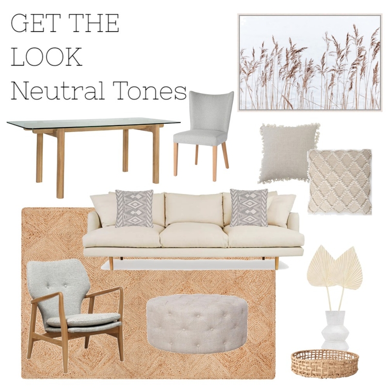 Neutral Tones Mood Board by The Ginger Stylist on Style Sourcebook