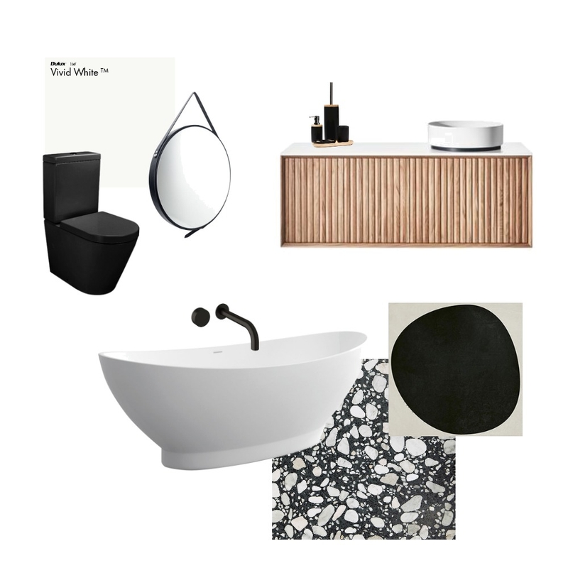 Monochrome Bathroom Mood Board by Mary Saldevar on Style Sourcebook