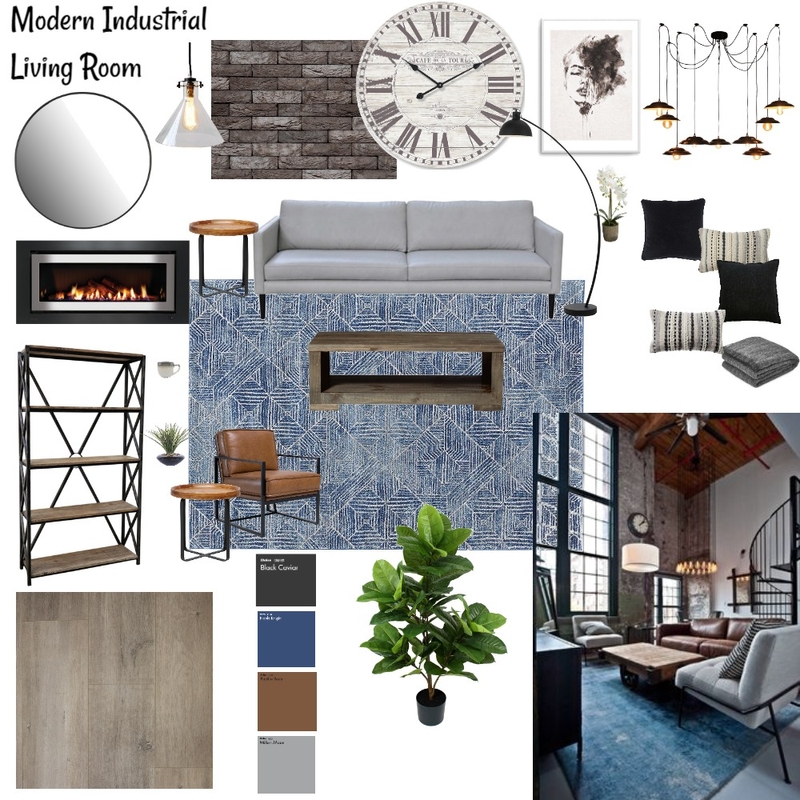 Industrial living space Mood Board by Valmarie Pratten on Style Sourcebook