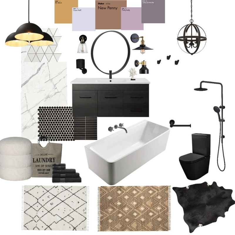 Another black bathroom Mood Board by sarabrawley74 on Style Sourcebook