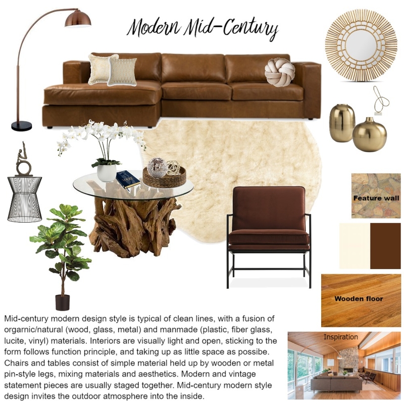 Modern Mid-Century Mood Board by Epoch Interiors on Style Sourcebook