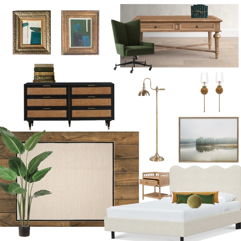 Alternative Bedroom/Office Mood Board by Lazuli Azul Designs on Style Sourcebook