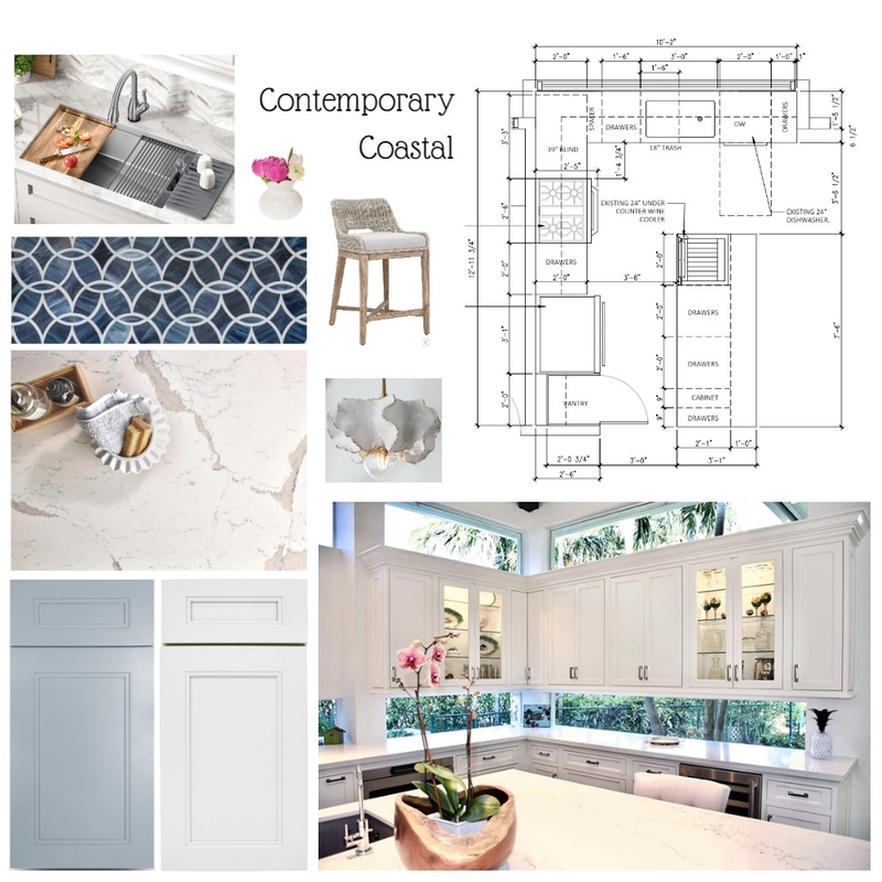 Modern Coastal Kitchen Mood Board by A_Osborn on Style Sourcebook