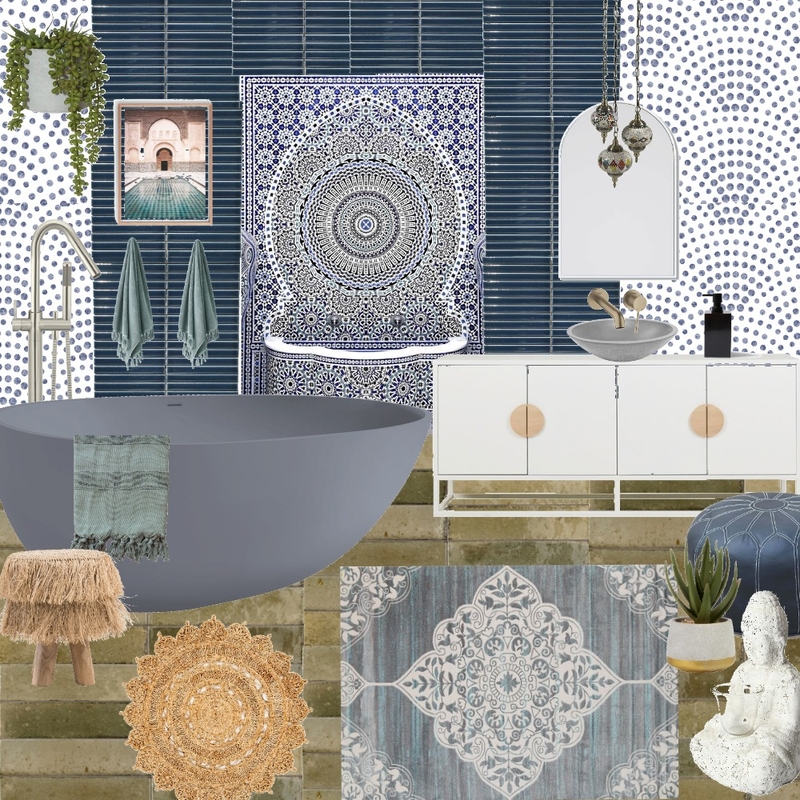 Moroccan bathroom Mood Board by sarabrawley74 on Style Sourcebook