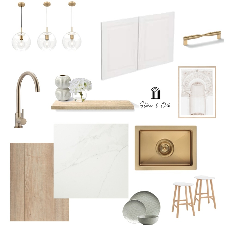 Luxe Coastal kitchen Mood Board by Stone and Oak on Style Sourcebook