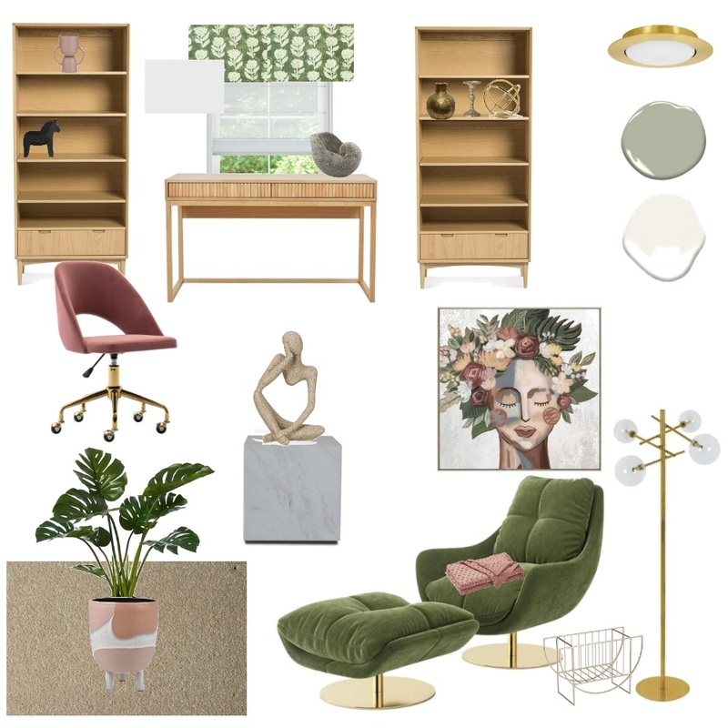 Study Mood Board by Lucey Lane Interiors on Style Sourcebook