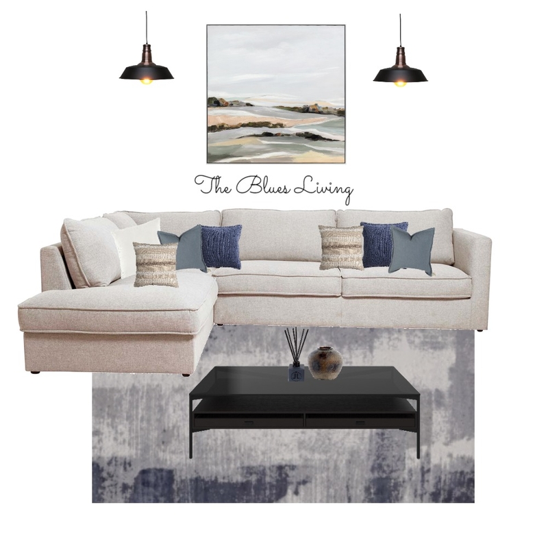 The Blues Apartment Living Room Mood Board by creative grace interiors on Style Sourcebook