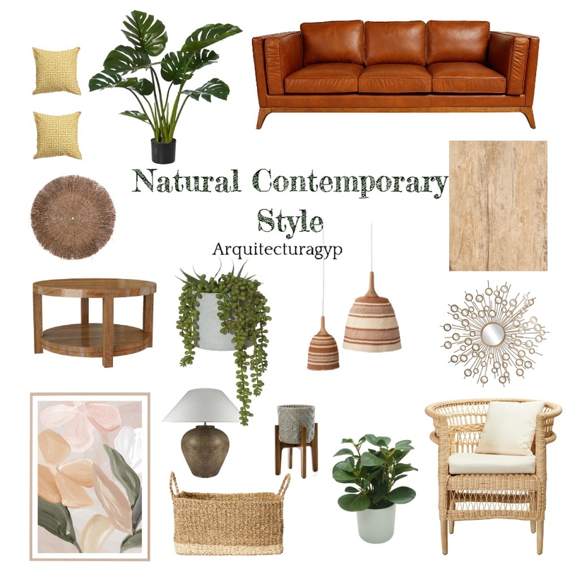 Natural Contemporary Style Mood Board by isadegonzalez on Style Sourcebook