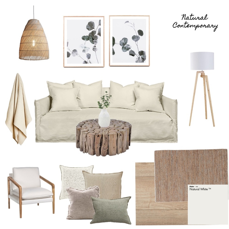 Natural Contemporary Mood Board by Cedar &amp; Snø Interiors on Style Sourcebook