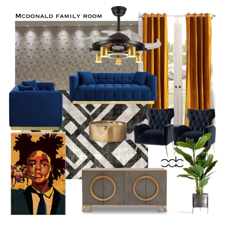 Family Room Ideas Mood Board by Cashe Design Company, LLC on Style Sourcebook