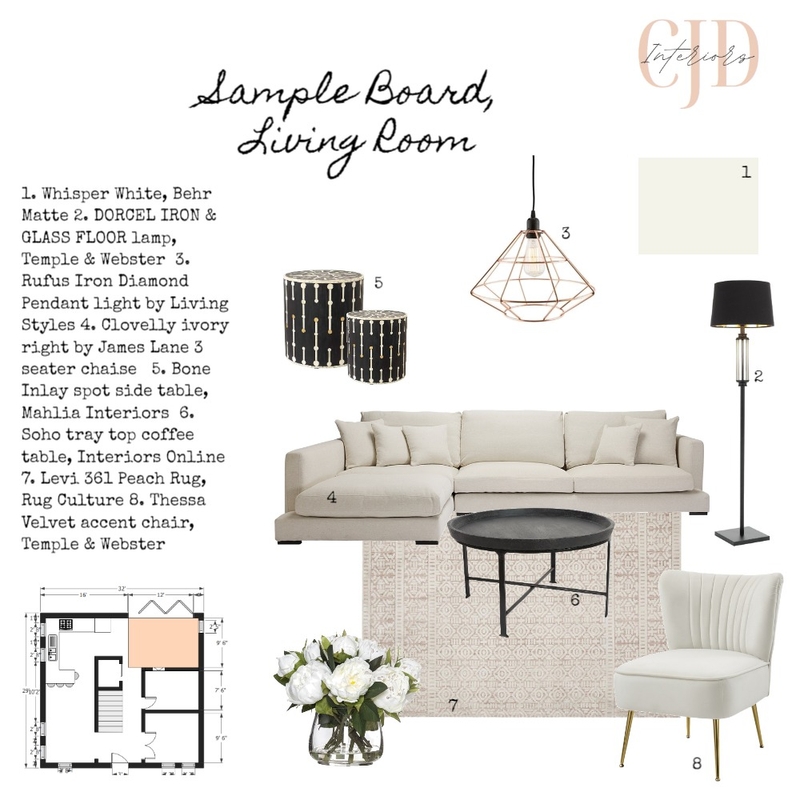 living room Mood Board by Christine Dolap on Style Sourcebook