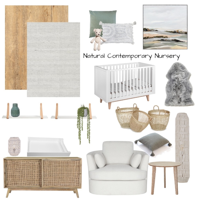 Natural Contemporary Nursery Mood Board by Melp on Style Sourcebook