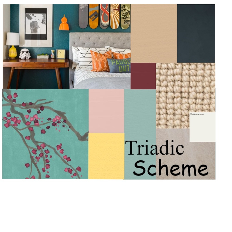 Interior 4 - Triadic Scheme Mood Board by Leafyseasragons on Style Sourcebook