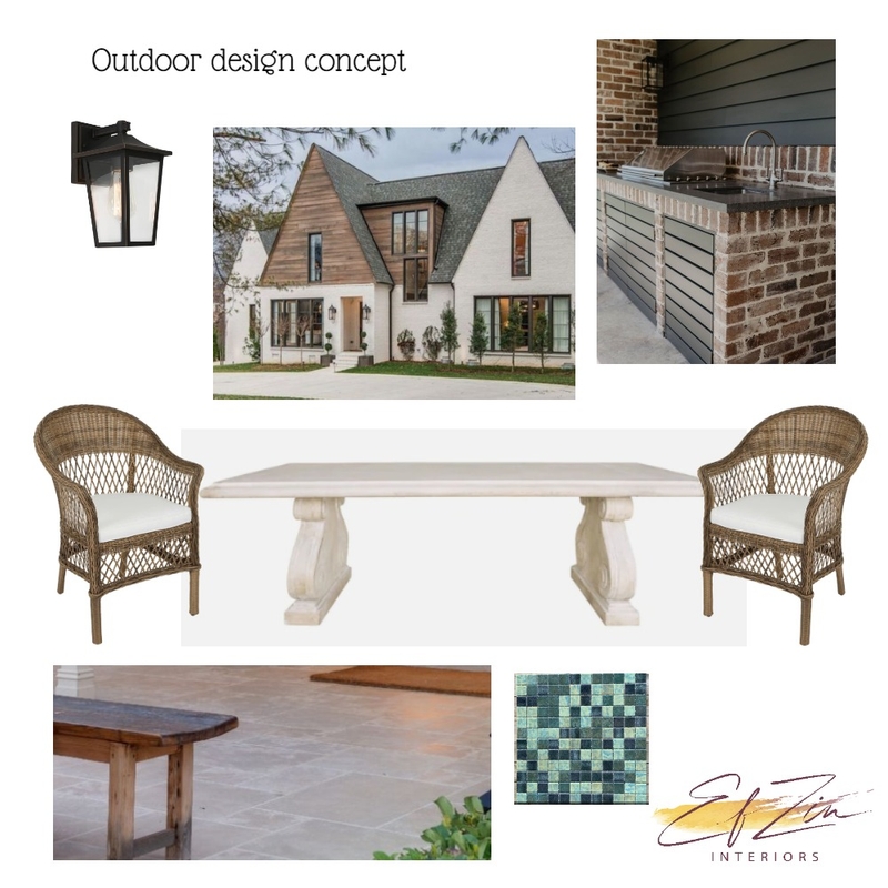 Hart Street Alfresco & Pool concept Mood Board by EF ZIN Interiors on Style Sourcebook