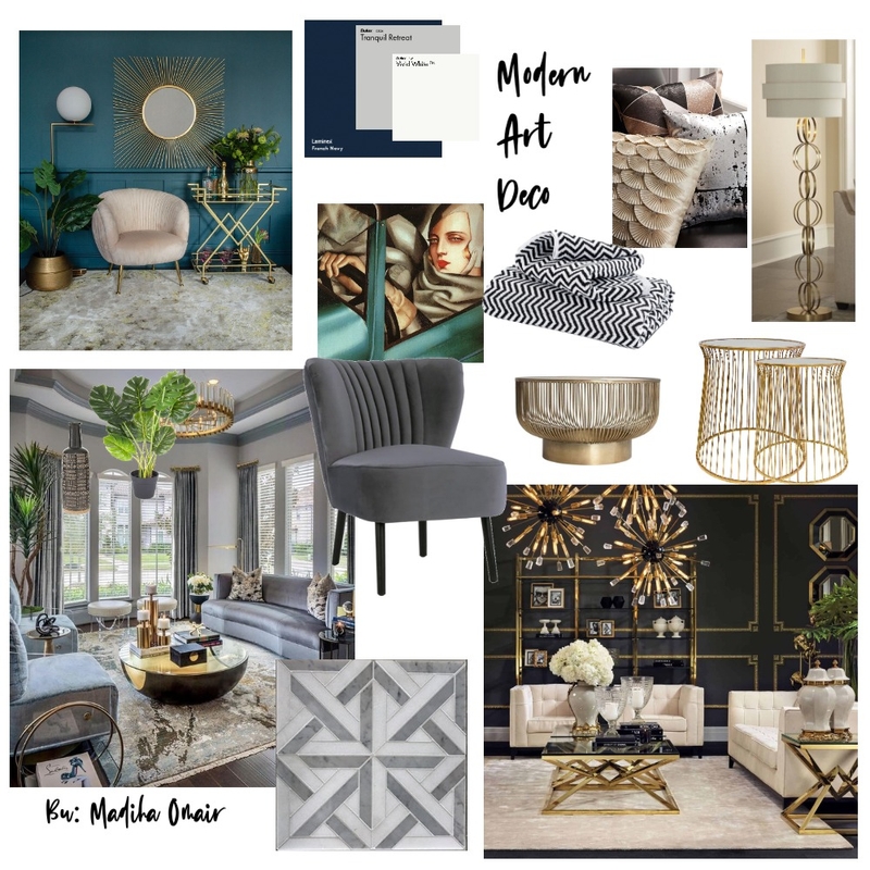 art deco mood board Mood Board by madihajaved24 on Style Sourcebook