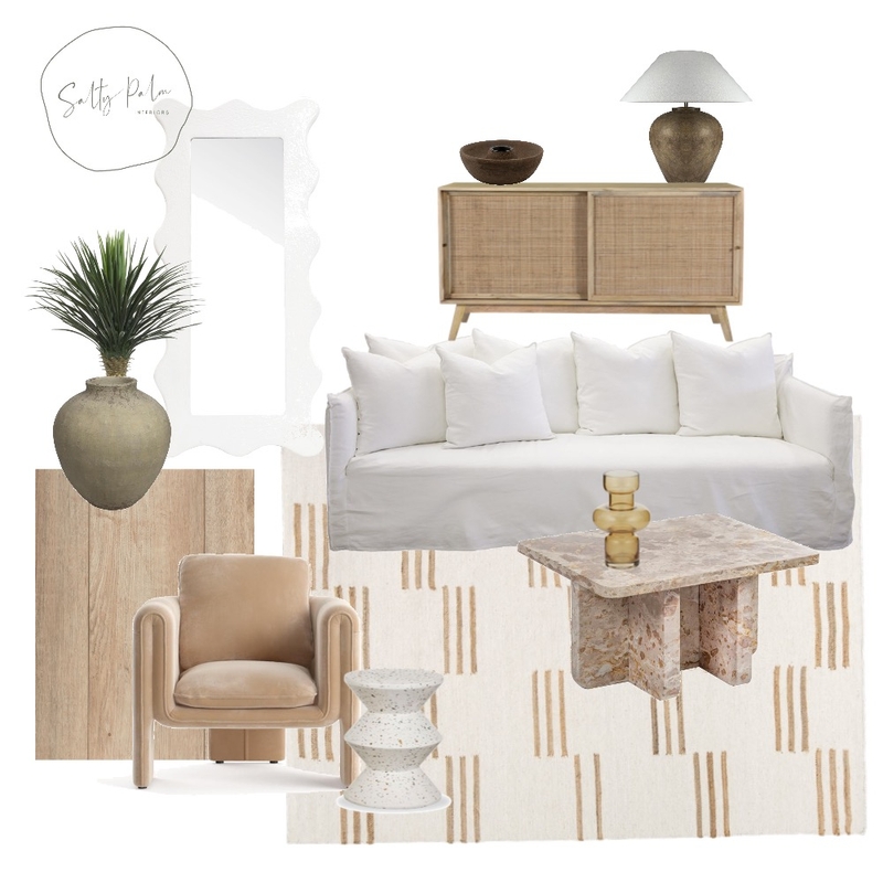 Natural Contemporary Living Mood Board by Salty Palm Interios on Style Sourcebook