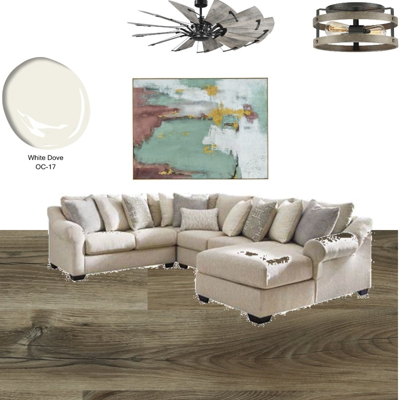 Lakehouse Living Room w/grey ceiling fan Mood Board by memphisbelletn on Style Sourcebook