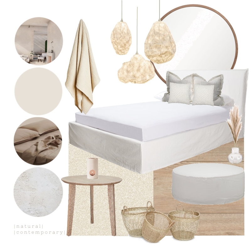 Natural contemporary bedroom Mood Board by shaddocklightrestoration on Style Sourcebook