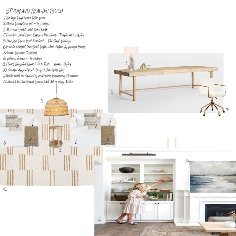 SAMPLE BOARD - STUDY/READING ROOM Mood Board by Pamela Goncalves on Style Sourcebook