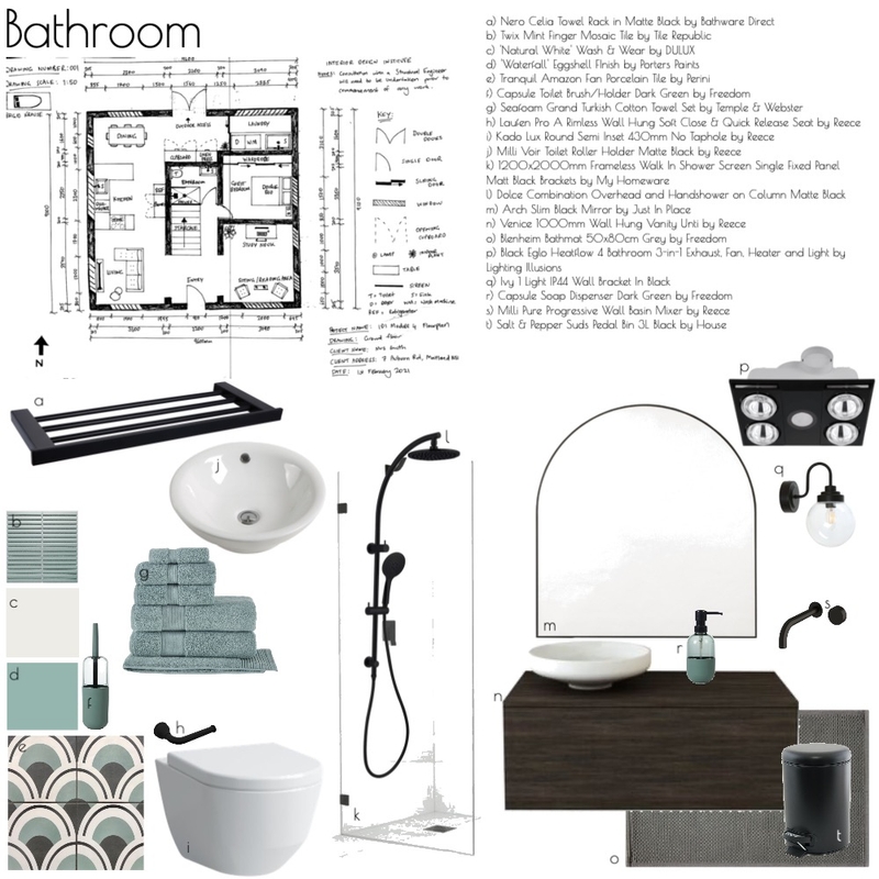 Bathroom Mood Board by brigid on Style Sourcebook