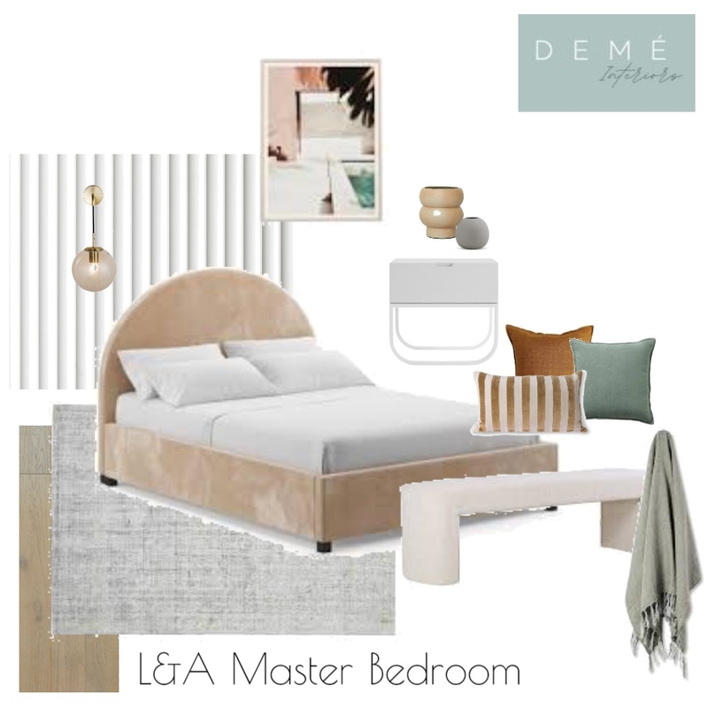 L&A Master Bedroom Mood Board by Demé Interiors on Style Sourcebook