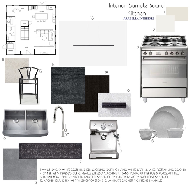 kitchen sample board Mood Board by angelinaruso on Style Sourcebook