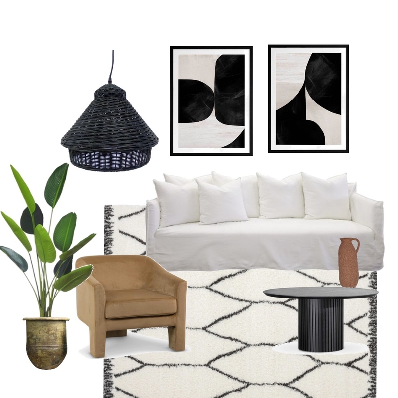 Monochromatic Living Mood Board by Finn & e on Style Sourcebook