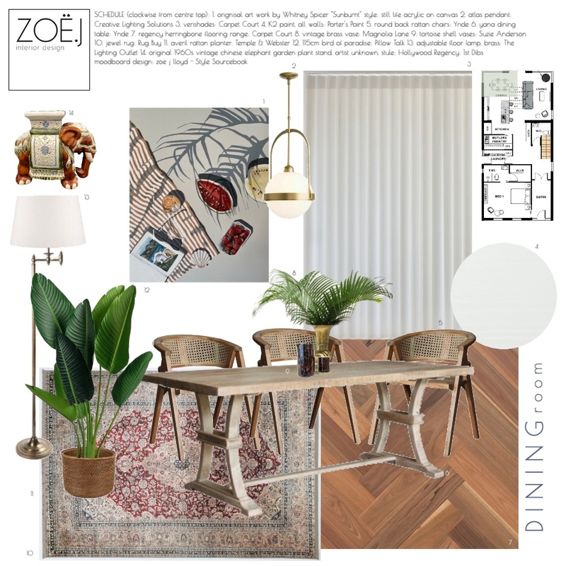 Module 9 Dining Room Mood Board by Zoe J on Style Sourcebook