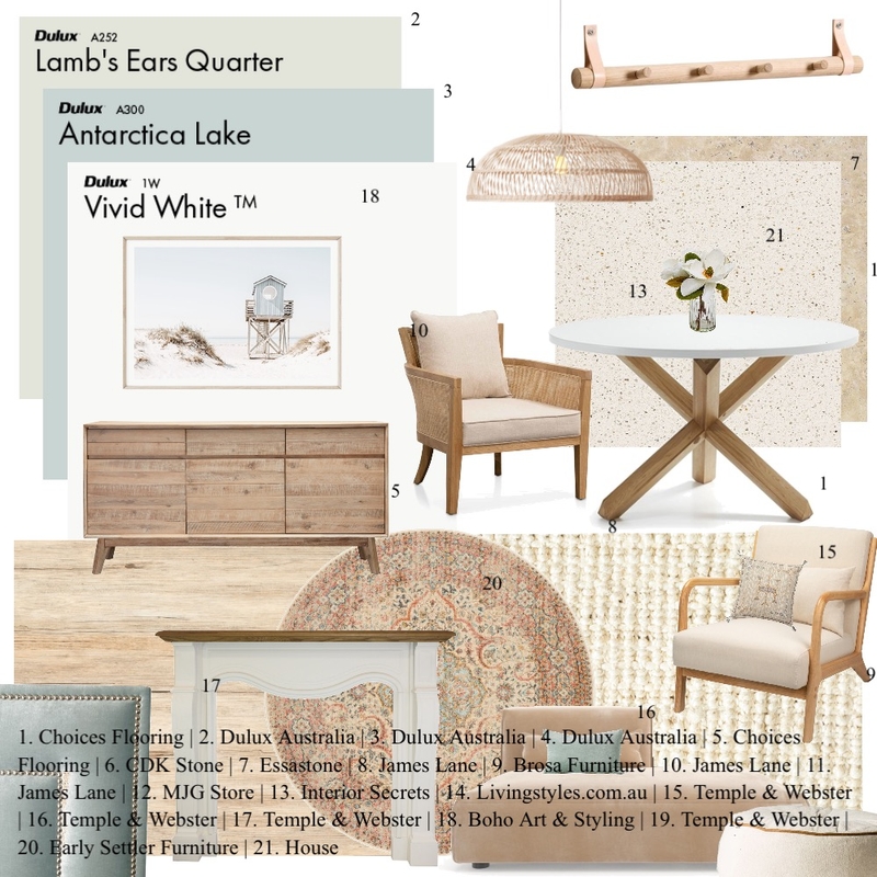 Natural Contemporary Style Mood Board by Sian Sampey on Style Sourcebook