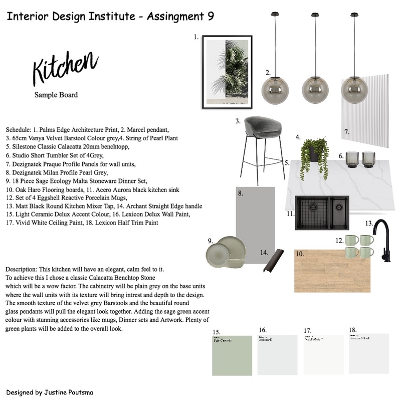 kitchen Sample Board Mood Board by Justine P on Style Sourcebook