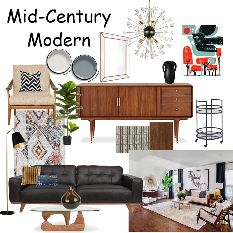 Mid-Century Modern v2 Mood Board by Desiree Freeman on Style Sourcebook