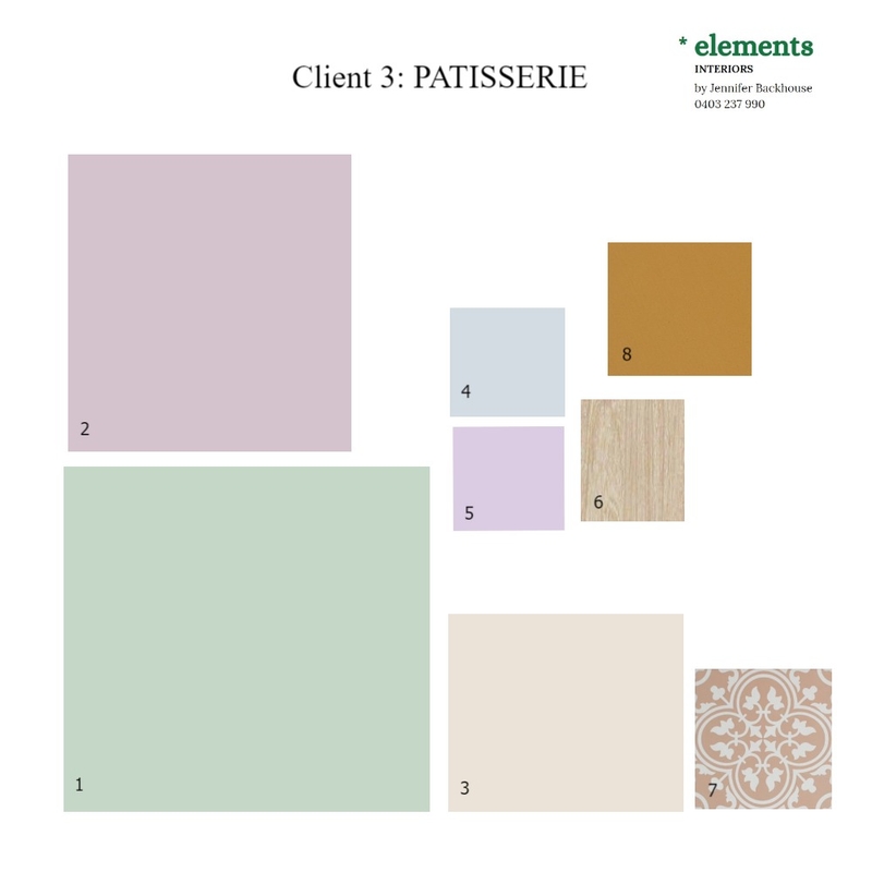 Client 3: Patisserie Mood Board by Jennifer Backhouse on Style Sourcebook