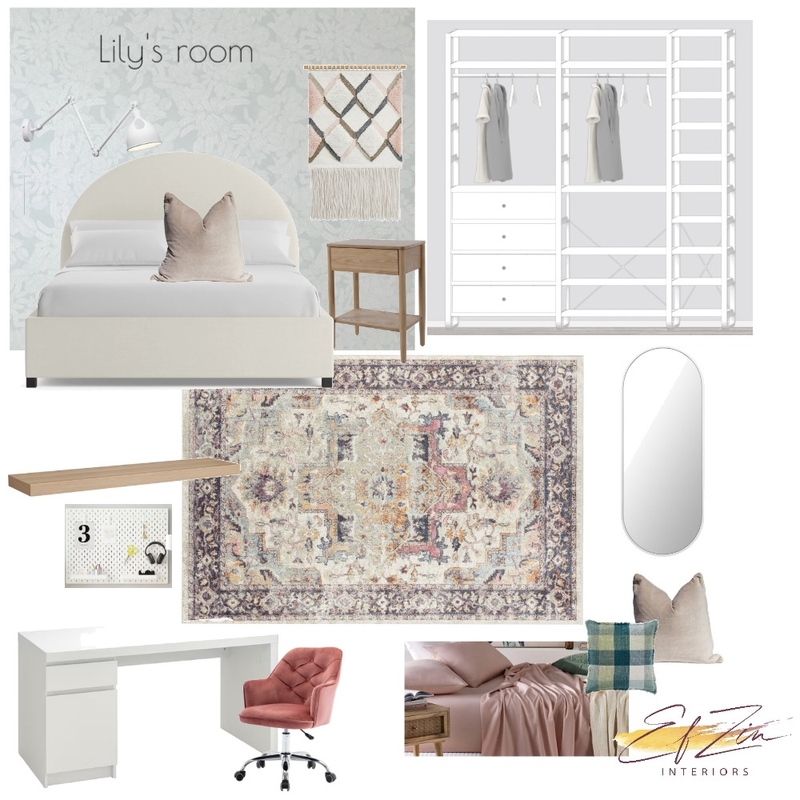 Loula Morris - Lily's room 1 Mood Board by EF ZIN Interiors on Style Sourcebook