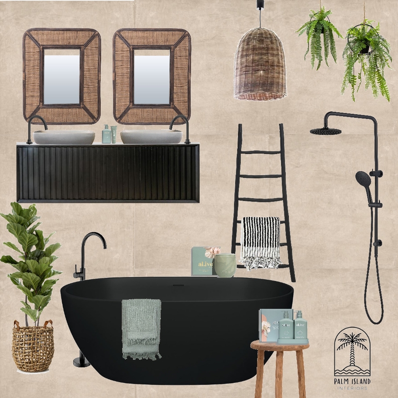 Dark bathroom example Mood Board by Palm Island Interiors on Style Sourcebook