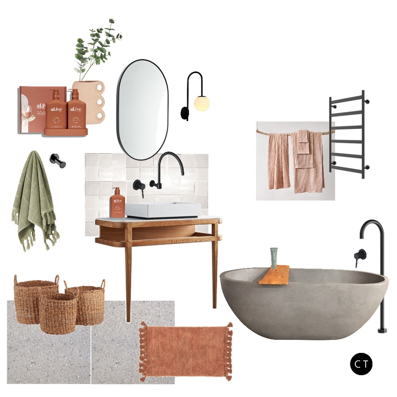 Bathroom Escape Mood Board by Carly Thorsen Interior Design on Style Sourcebook