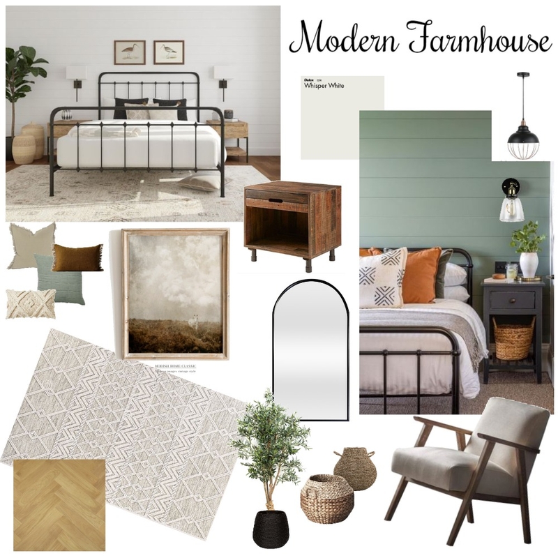 Modern Farmhouse master Mood Board by natashahoff on Style Sourcebook