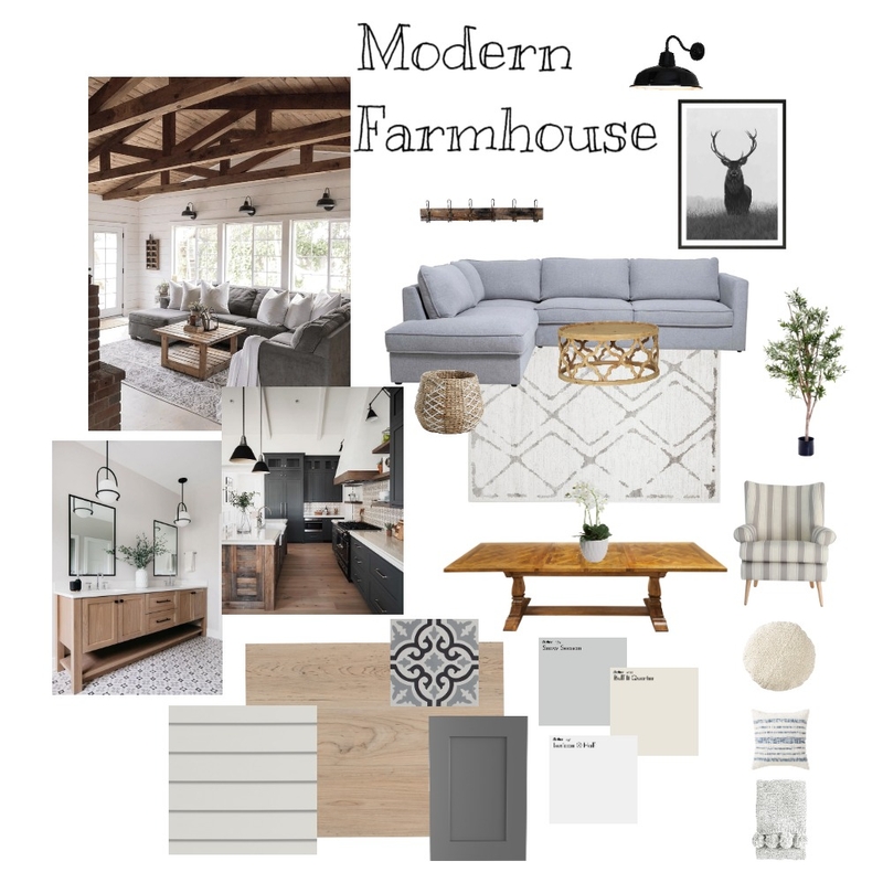 Modern Farmhouse Mood Board by Model Interiors on Style Sourcebook