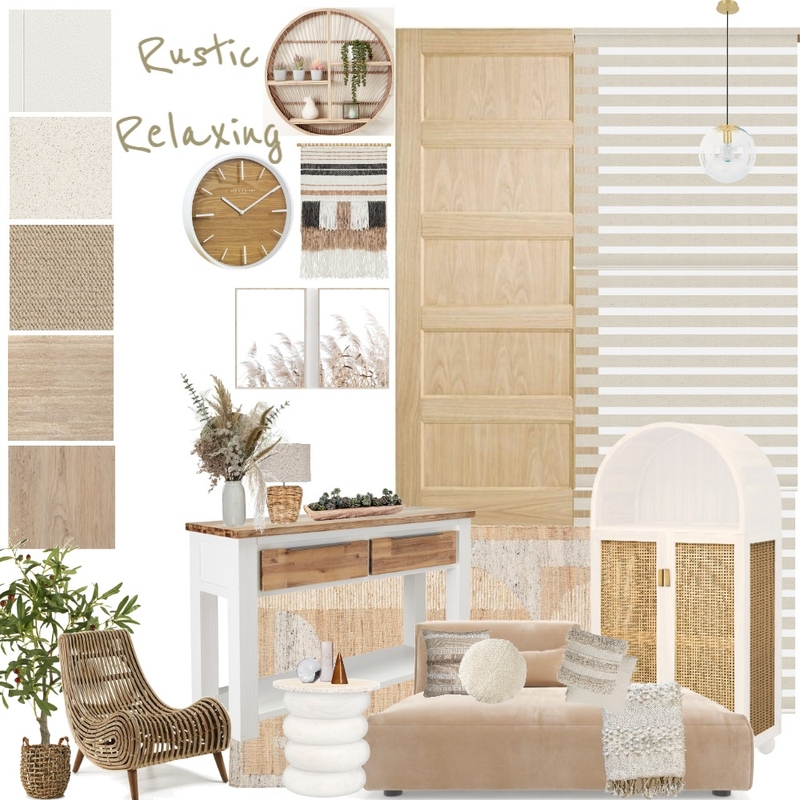 Rustic Relaxing Mood Board by Nicole Beavis on Style Sourcebook