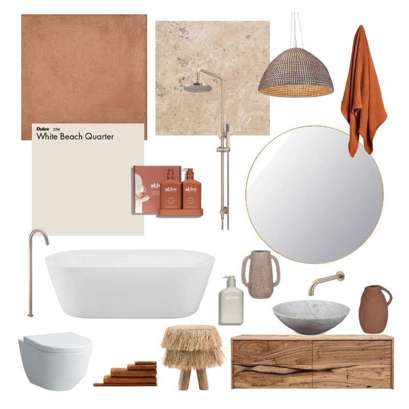 Mediterranean Inspired Bathroom Mood Board by Georgia Roe on Style Sourcebook