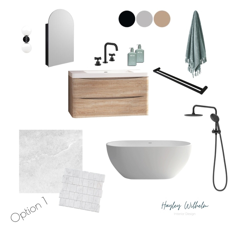 Bathroom Option 1 Mood Board by hayleywilhelmdesign on Style Sourcebook